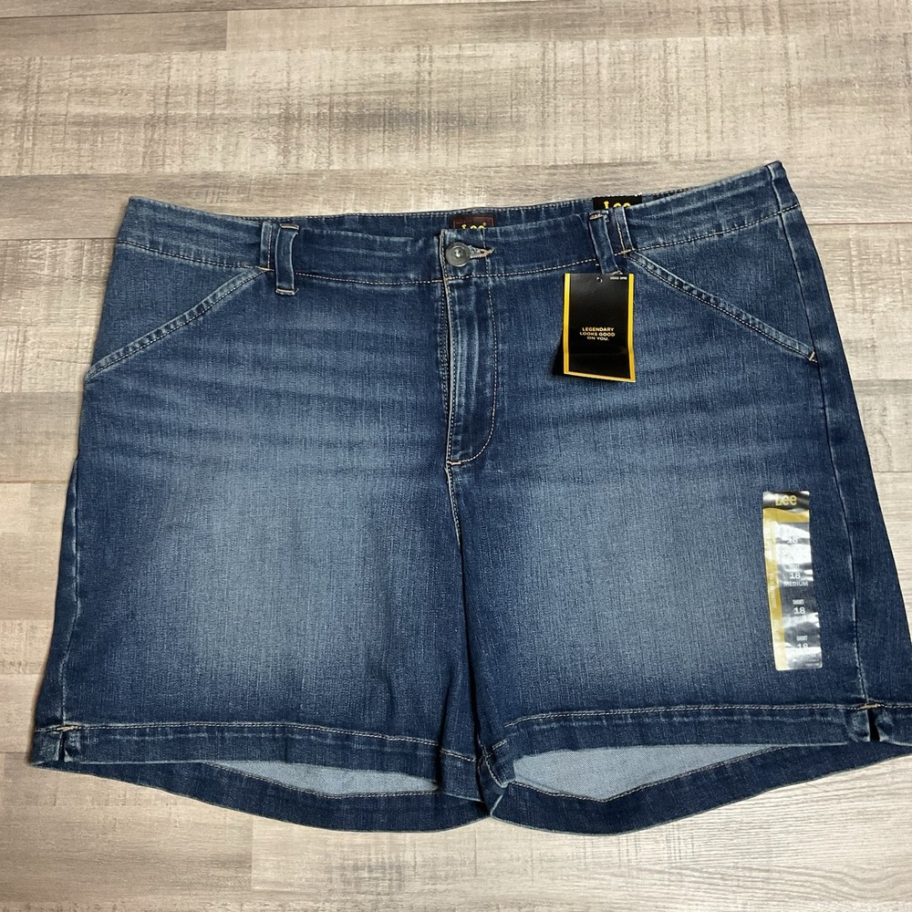 Lee Shorts Womens‎ Medium Demin Blue Jean Casual Size 18 Summer Lightweight